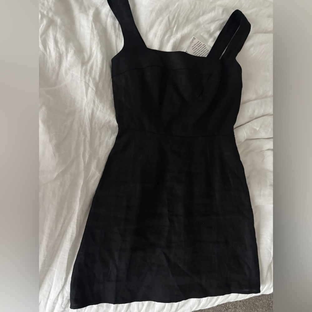 Reformation Elegant Black Mini Dress - Picture 5 of 6